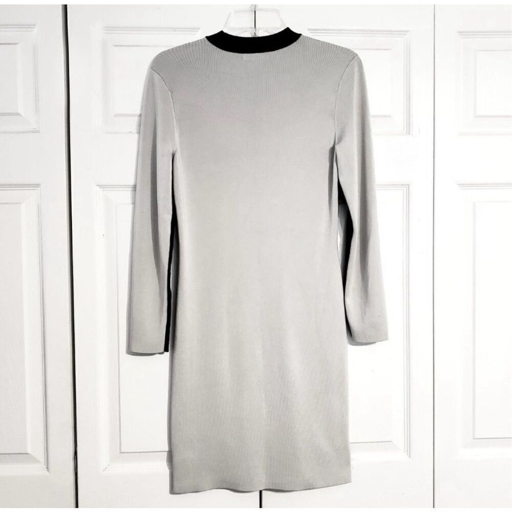 Rag & Bone Cecilee Merino Wool Dress gray black size medium excellent condition - Picture 3 of 5